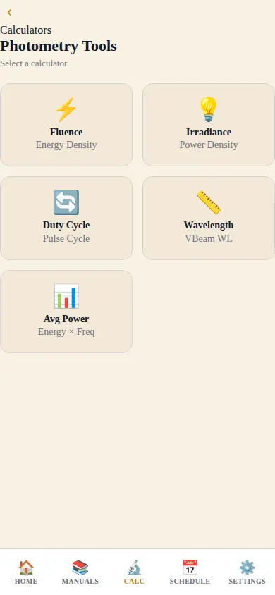 Photometry tools on Android